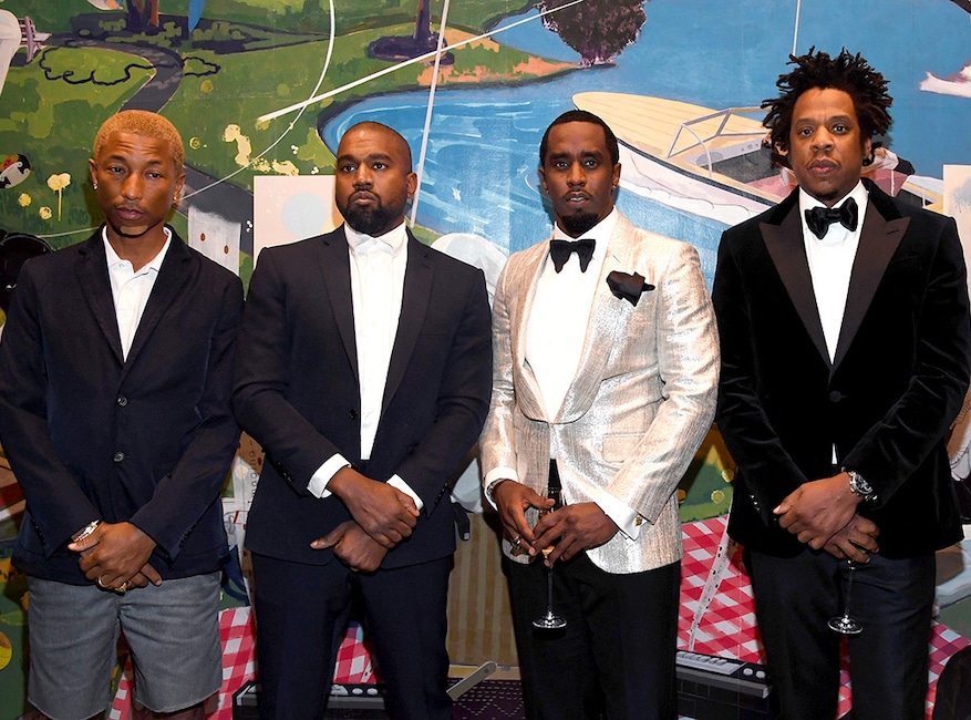 Pharrell Williams, Kanye West, Sean Combs, Jay-Z, Sean Combs 50 ° Compleanno Bash